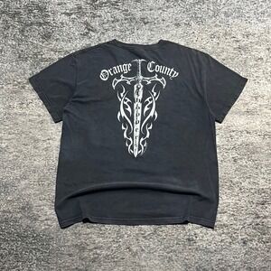 Vintage Y2K Orange County Choppers T Shirt Mens Medium Black Grunge Biker Skater